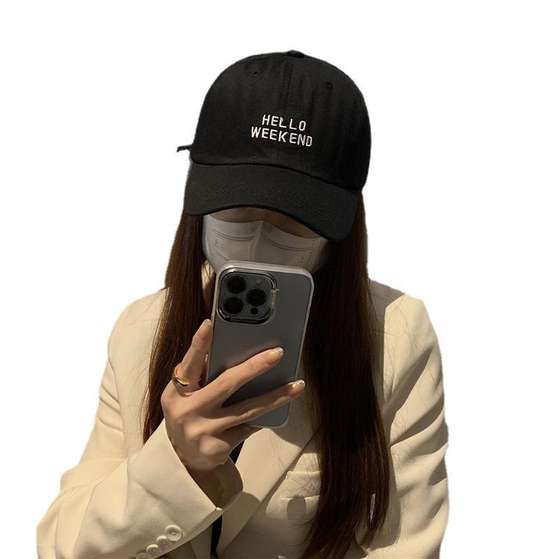Letters HELLO Unisex student versatile baseball cap, summer sunshade casual soft-top hat, vintage baseball cap
