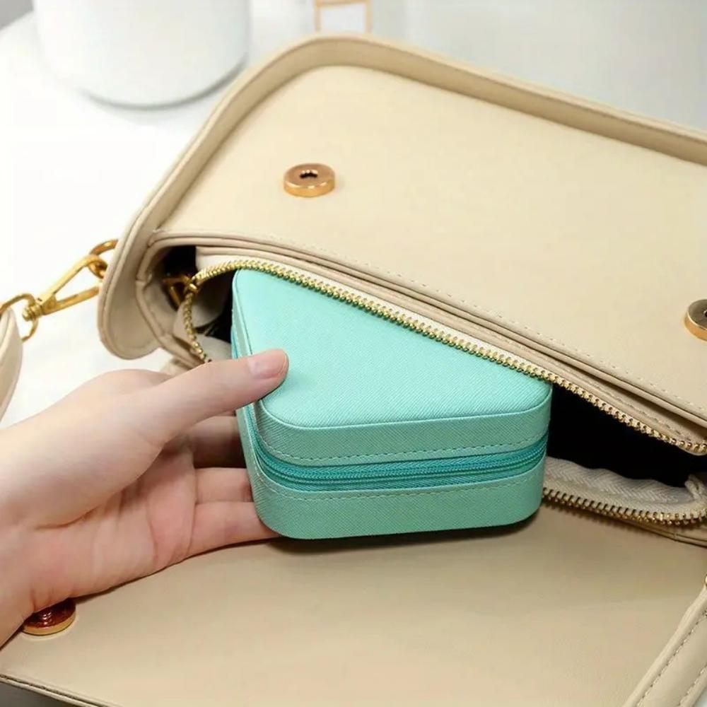 Mini Jewelry Box, Travel Portable Jewelry Case For Ring, Pendant, Earring, Necklace, Bracelet Organizer Storage Holder Boxes