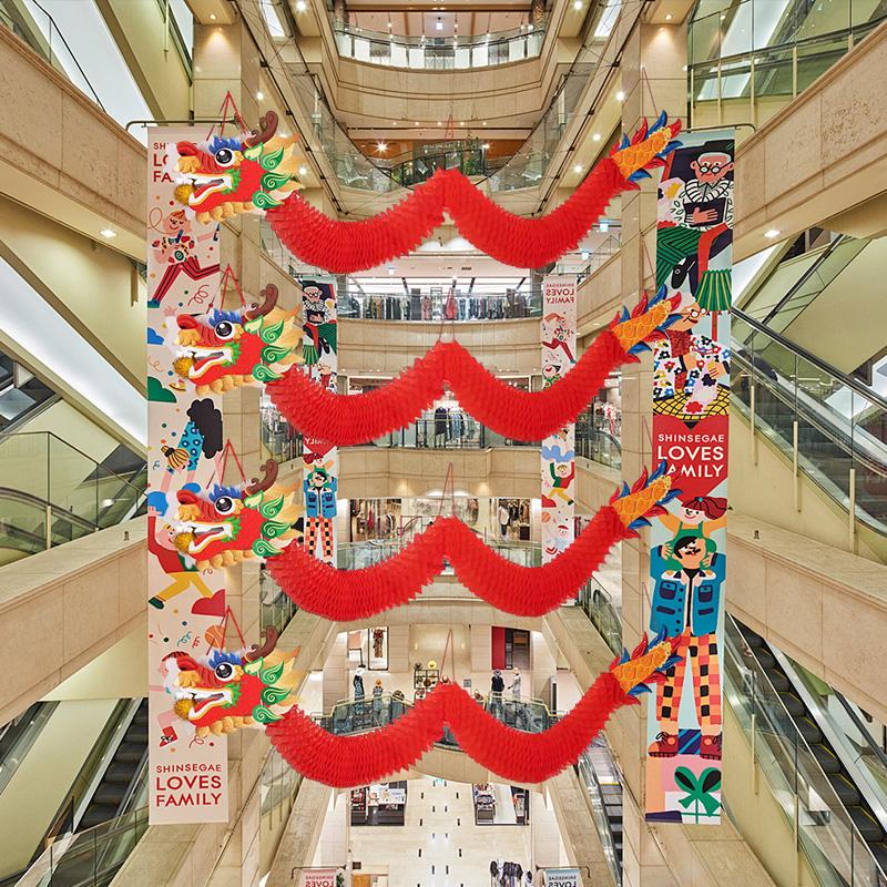 New Year Lantern Paper Folding Red Honeycomb Lantern Hanging Pendant Horse Year Spring Festival Festive Decoration