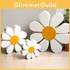 Wooden Daisy Ornaments With 3d Flower Craft For Vintage House Decor