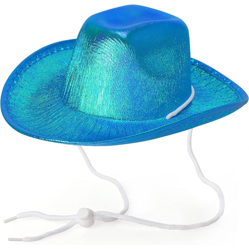 Pet Neon Shiny Space Cowboy Hat Clothing Set Dog Cat Symphony Cowboy Hat Western Cowboy Accessories