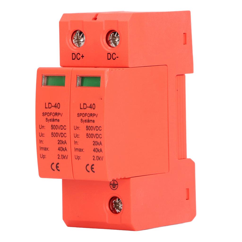 PV Surge Protection Device Photovoltaic Circuit Breaker Protector 2P 20‑40KA DC 500V