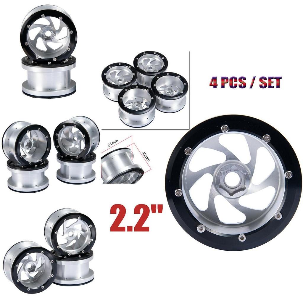 2'' Alloy Beadlock Wheel Rims For 1/10 Rc Axial Wraith Trx-4 Redcat Crawler