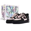 Air Force 1 Romantico Fiore di Ciliegio Copertura Resistente all'Abrasione Scarpe da Skateboard Basse Donna Nero Rosa DH2920-001(Team598-BOX)