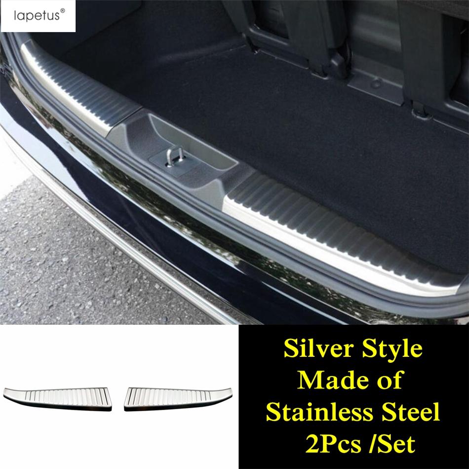 2 PCS Rear Trunk Bumper Door Sill Foot Plate Guard Protector Cover Trim For Honda STEPWGN   Stainless Steel Accessories