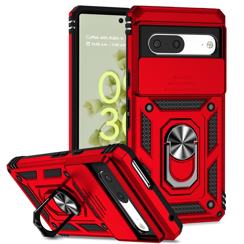 Full Cover For Google Pixel 7 Case For Google Pixel 7 6A 7A 8 Pro Push Window Magnetic Phone Holder Case For Google Pixel 7 Case