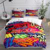 3D Hot Sale Graffiti Rainbow Friends Cartoon Duvet Cover UK Single Double King US Twin Full Queen Size Bed Linen Set Best Gifts