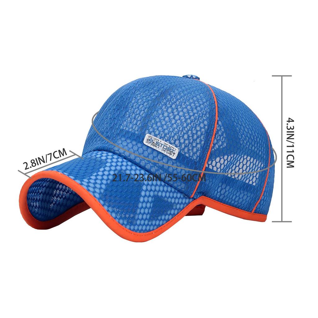 Panegy Mesh Baseball Cap for Boys and Sun UV Navy Blue Kids' Girls, Protection, Protection, Lightweight, Breathable, Adjustable, Stylish,