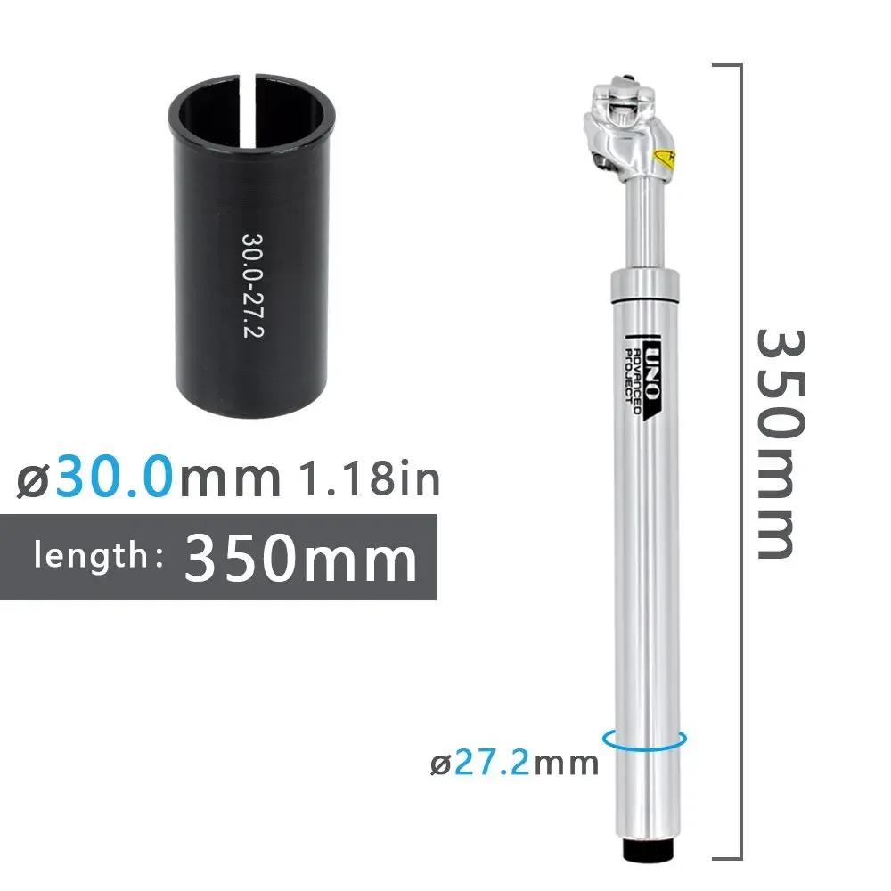 UNO Mtb Bike Shock Absorber 350mm Suspension Seatpost 27.2/28.6/30/30.4/30.8/30.9/31.6/33.9mm for Dropper Seatpost Bicycle Parts