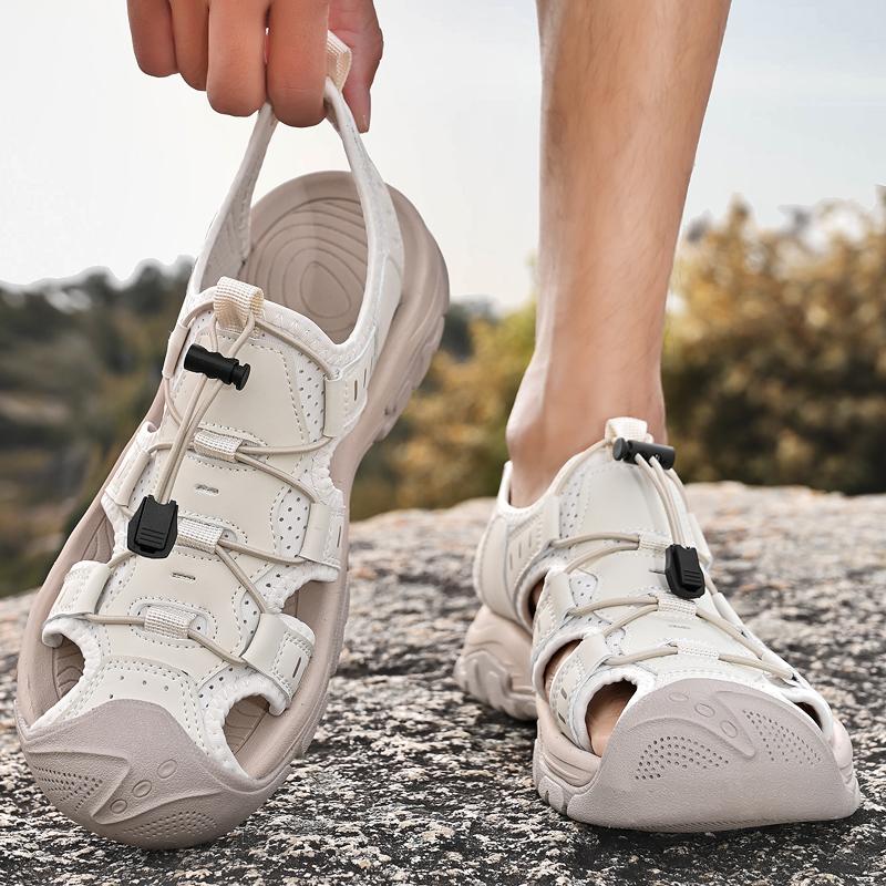 TUINANLE Men's Sandals: Breathable Openwork Design, Outdoor Casual Beach Shoes, Comfortable Men's Walking Shoes