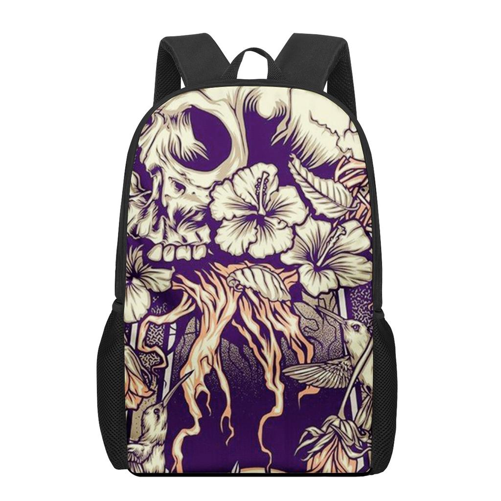 Kreativer Gothic Totenkopf bedruckter Teenager Casual Umhängetaschen Jungen Mädchen Schultasche Frau Männer Reiserucksäcke Laptop-Rucksack