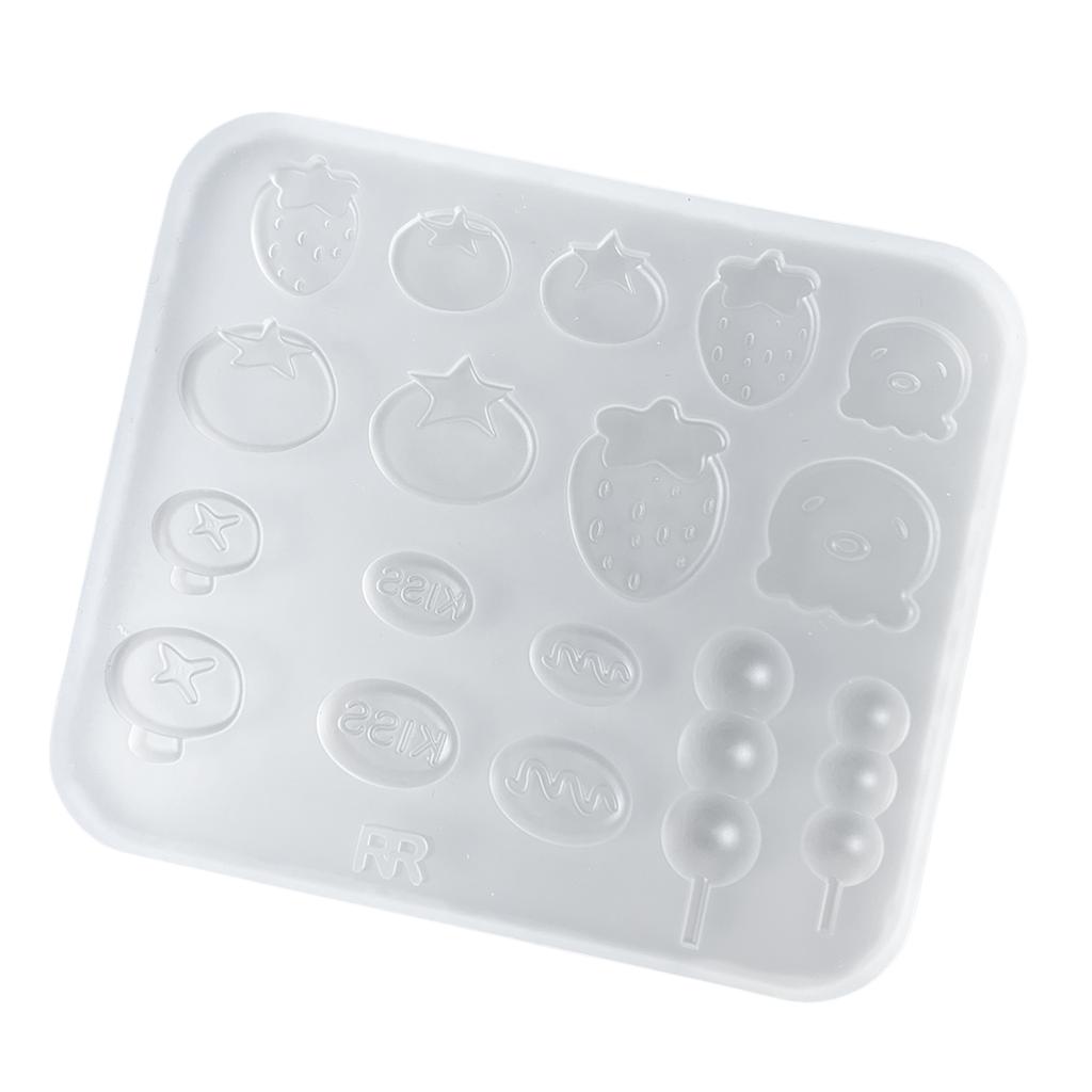 Professional Silicone Nail Art Mold Food Theme Nail Accessories Manicure Template Pendant Mold Silicone Texture for Nail