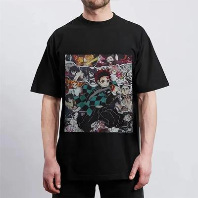 Demon Slayer Japońska Anime Klasyczne Postacie Sportowy Codzienny Krótki Rękaw Wygodny Popularny Top Jesień i Zima Bielizna