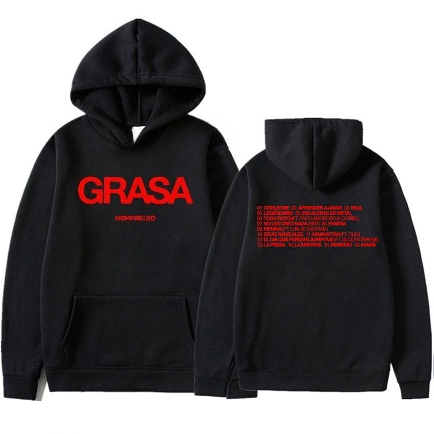

Nathy Peluso Grasa Tour Album Hoodie Chandal Fashion Hip Hop Sweatshirt Men Comfortable Aesthetic Sweatshirt Streetwear S
