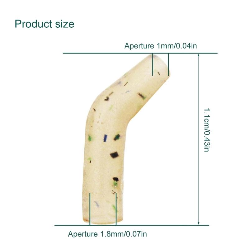 50Pcs Fishing Line Aligner Carp Fishing Hair Rig Accessory Bent Hook Aligner Fishing Tackle Tool Hook Sleeve