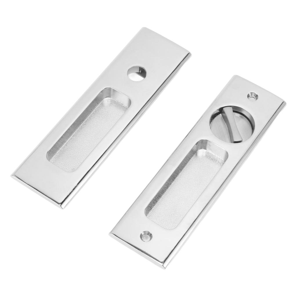 Zinc Alloy Invisible Recessed Handle Latch with Keys for Bathroom Balcony Pocket Door Sliding Barn Door