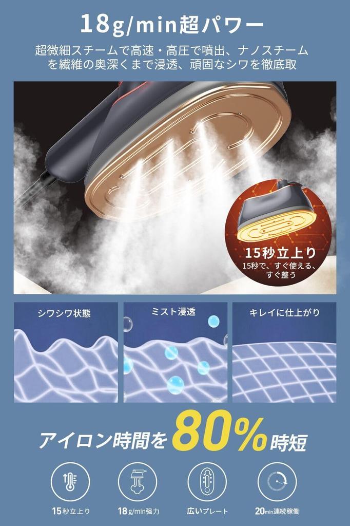 Handheld Steam Iron [3 Steam Levels, 2-Way Steamer & Iron] Removes Wrinkles While Clothes Are Still On Hanger, Powerful 1000W, 4 Modes, Garment Steame
