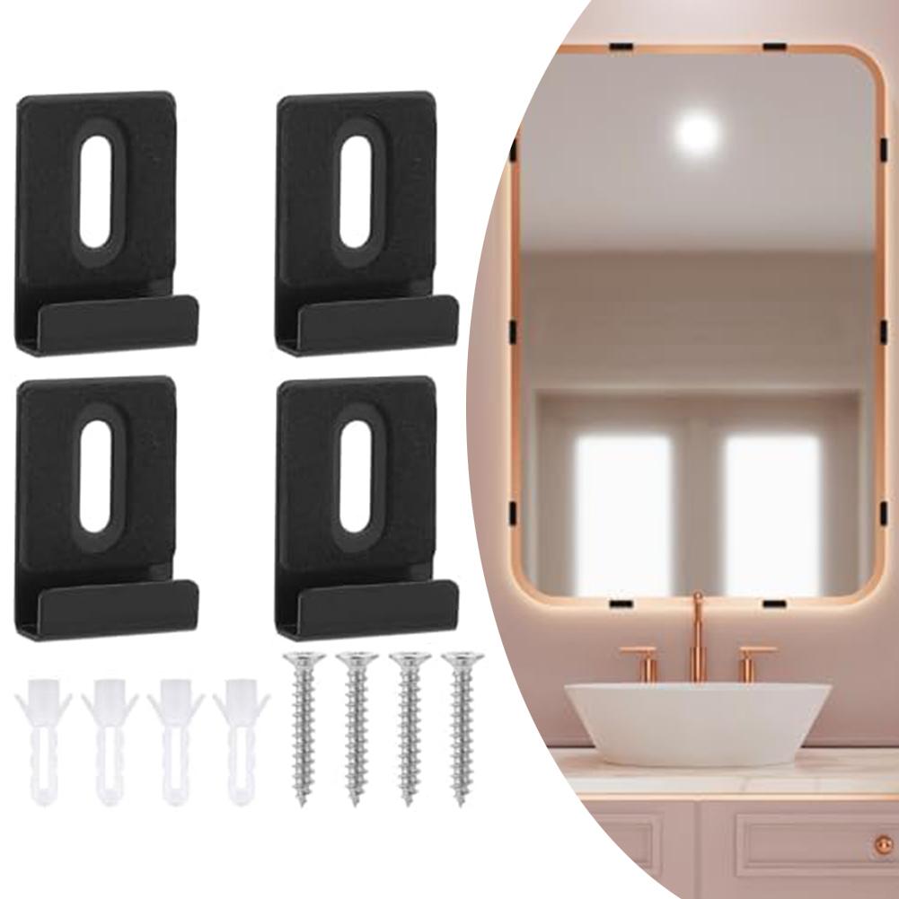 Glass Clips Clips Mirror Package Plastic Stainless Steel Unframed Bathroom Content EVA Fixing Frameless Safety