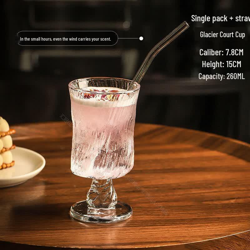 Elegant French Style Thickened Glass Goblet