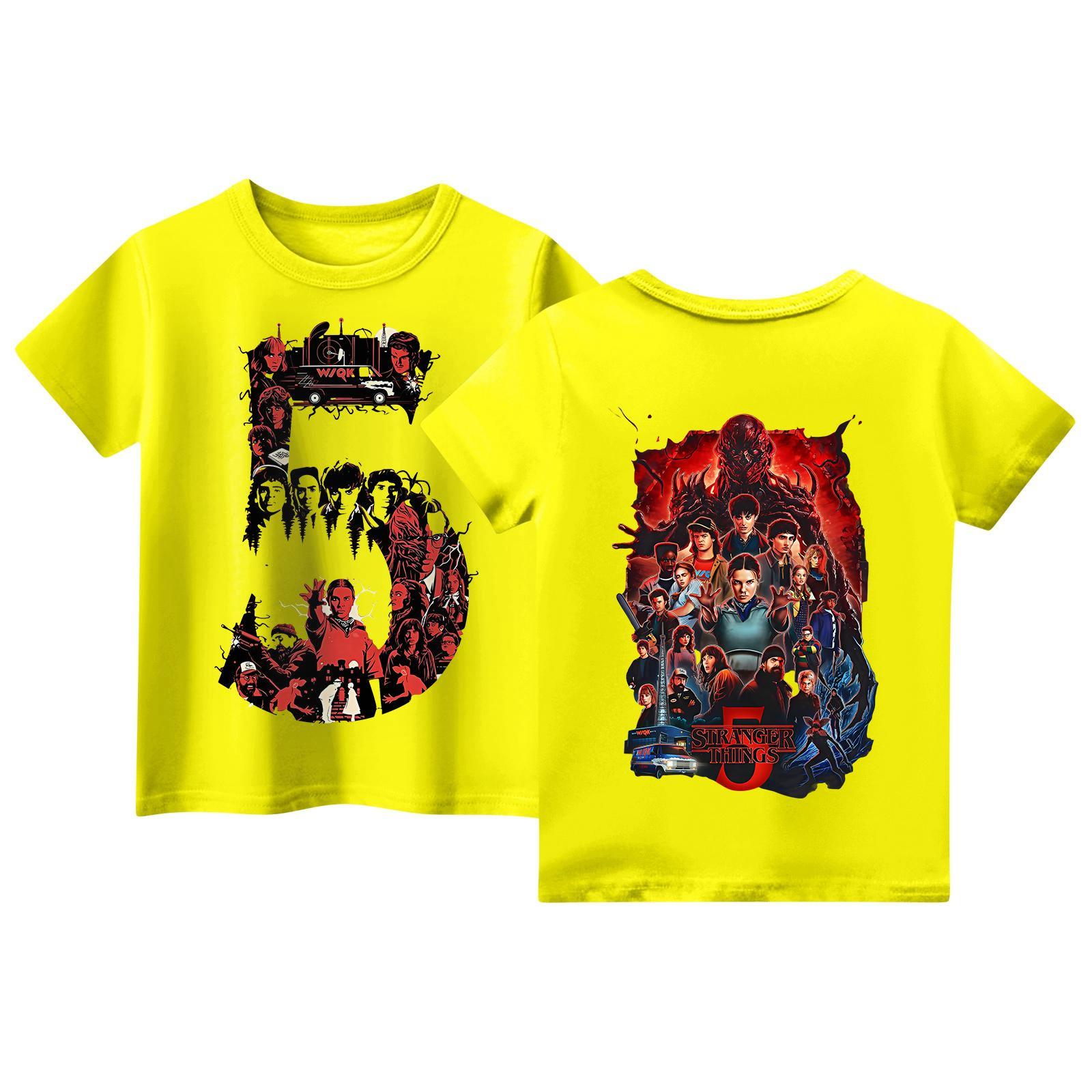 

Children s Short Sleeve Tops Casual Print T Shirt Round Neck Pullover Blouse 160