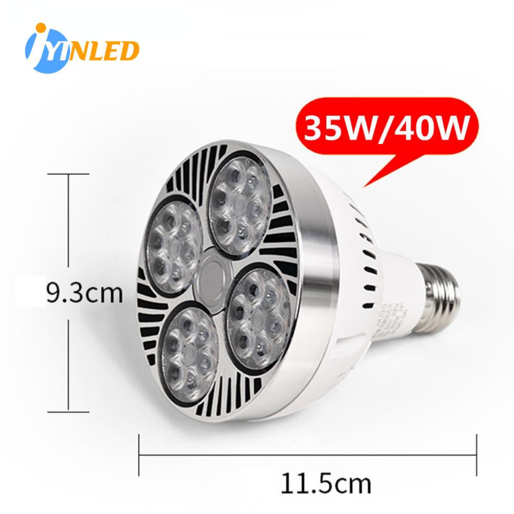 

PAR30 LED E27 LAMP 220v Led Bulb PAR Track Light 45W 30W 3000K 6000K Show Room Flood Warm Cold Neutral White 35w220v BasicEdition&Black теплим білим кольором