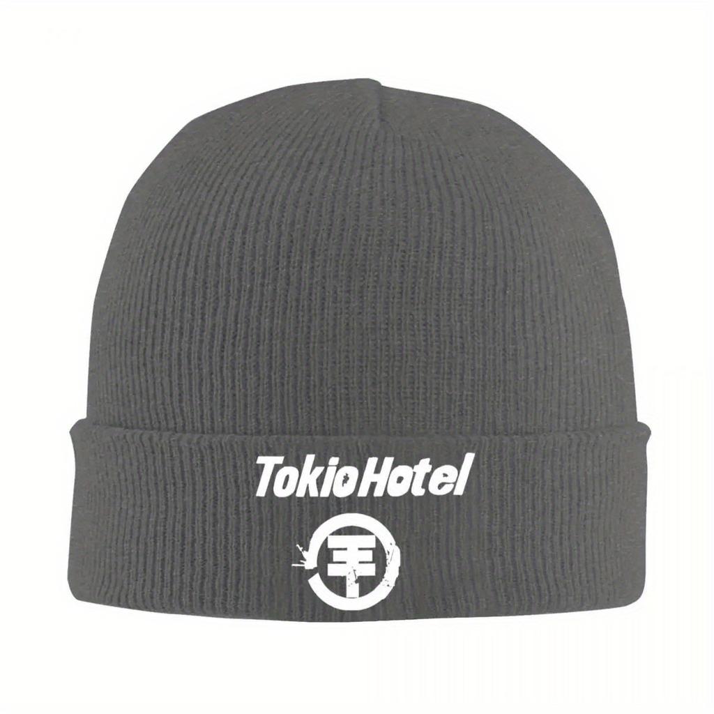 Tokio Hotel Logo Rock Hats Autumn Winter Beanie Warm Band GerUnisex Pop Cap Unisex Bonnet