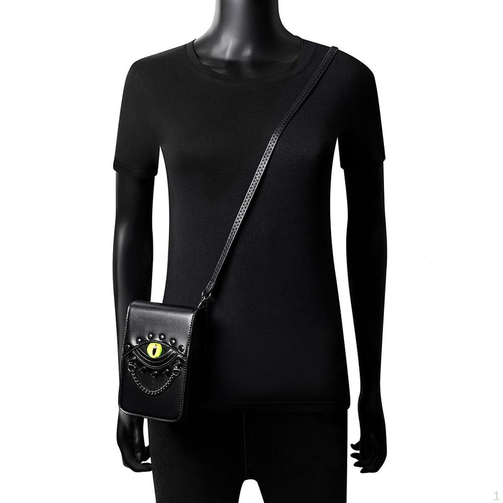 

Кошелек для телефона для женщин и мужчин, легкая сумка с заклепками чёрный