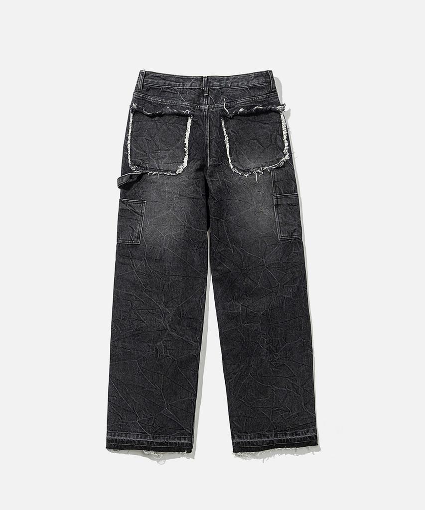 VASTIC Wrinkle Washed Carpenter Pants_Black