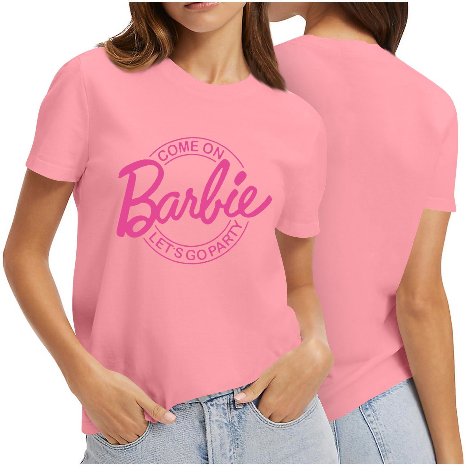 

Женская летняя футболка «Созвездие», милые свободные футболки с рисунком, повседневные топы с короткими рукавами и круглым вырезом L розовый