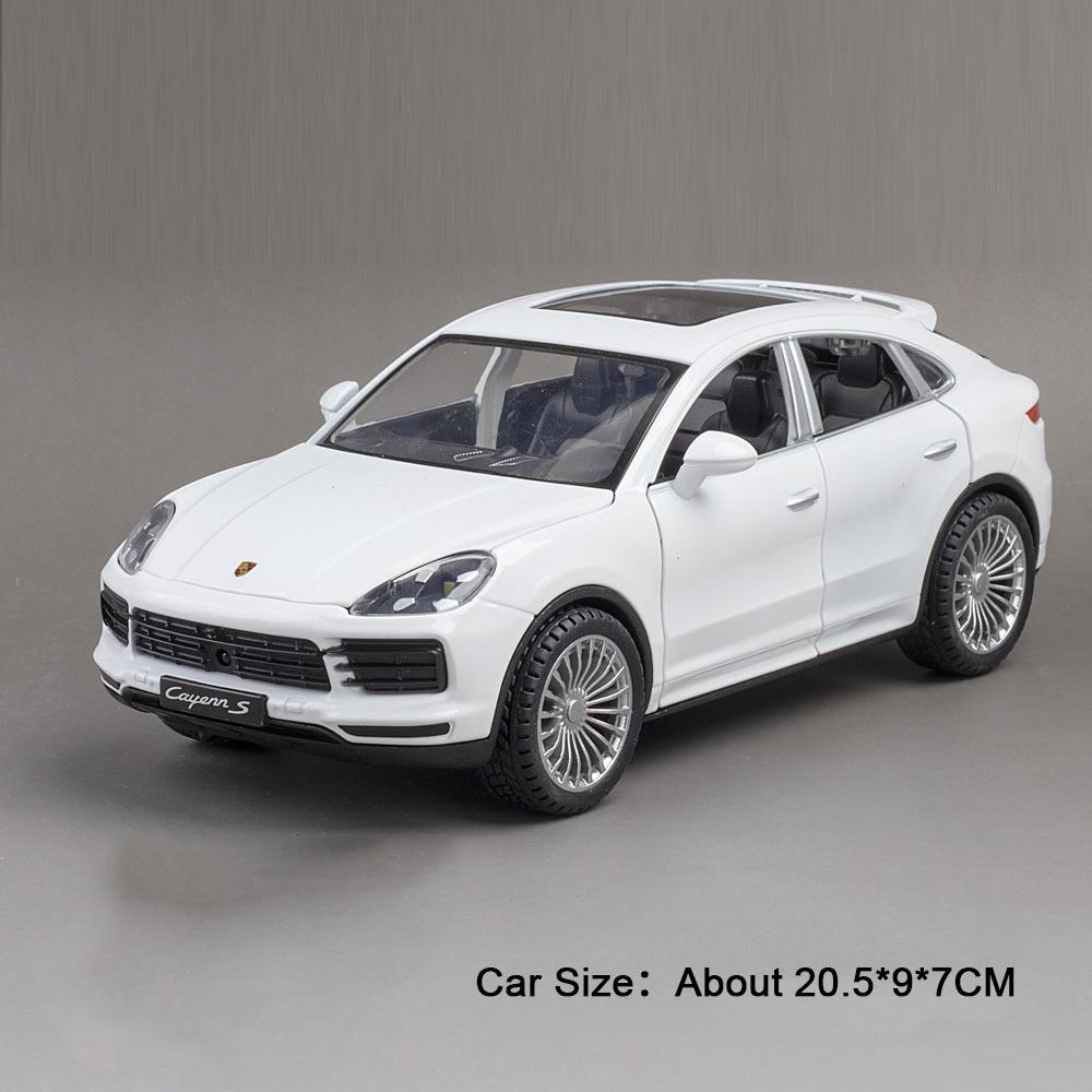 1:24 Scale Cayenne S 911 Carrera RS Sports Car Model Toy Sound Light Metal Diecast Supercar Models Boy Decoration Cars Toys