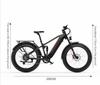 Electric Bicycle Dukawey Silvertip8 1000W Motor All Terrain Electric Bike 52V 20AH Fully Suspended Adult E-Bike Dual Hydraulic Brakes