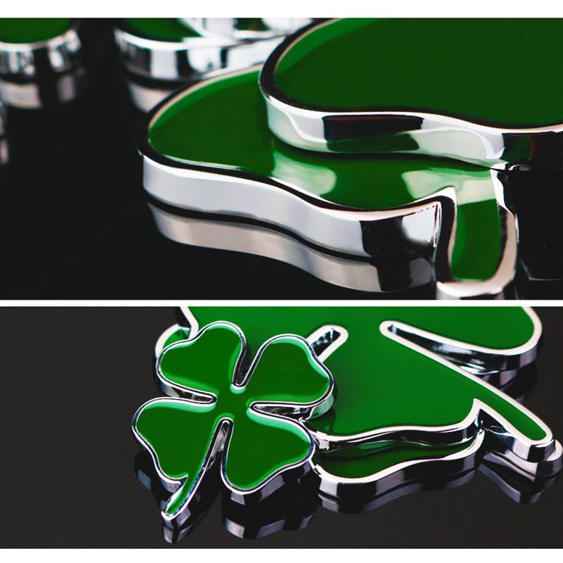 3D Metal Four Leaf Clover Emblem Car Styling Body Trunk Sticker Decoration Decals For Alfa Romeo Sportiva 159 147 156 166 Giulia qa9