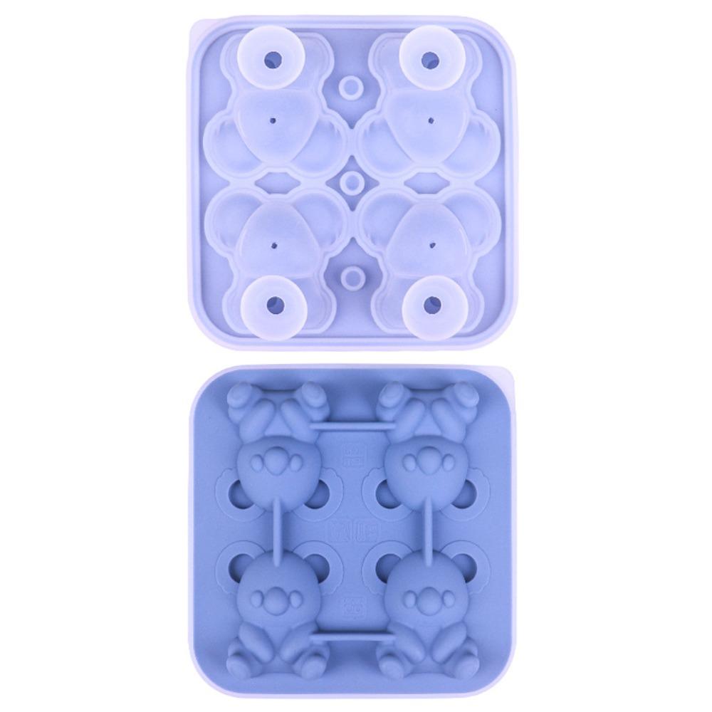 4 Cavity Popsicle Molds Food-Grade Ice Maker Funny Ice Ball Mold  for Home Bar Use