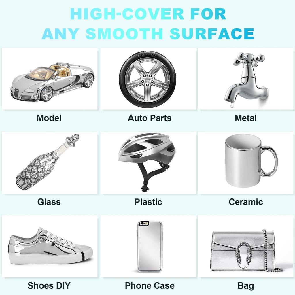 Silver Chrome Paint Marker Art Liquid Mirror Chrome Paint Pen for Model Repair Car Tire DIY Waterproof Reflective Gloss Metallic Marker Pen Painting,