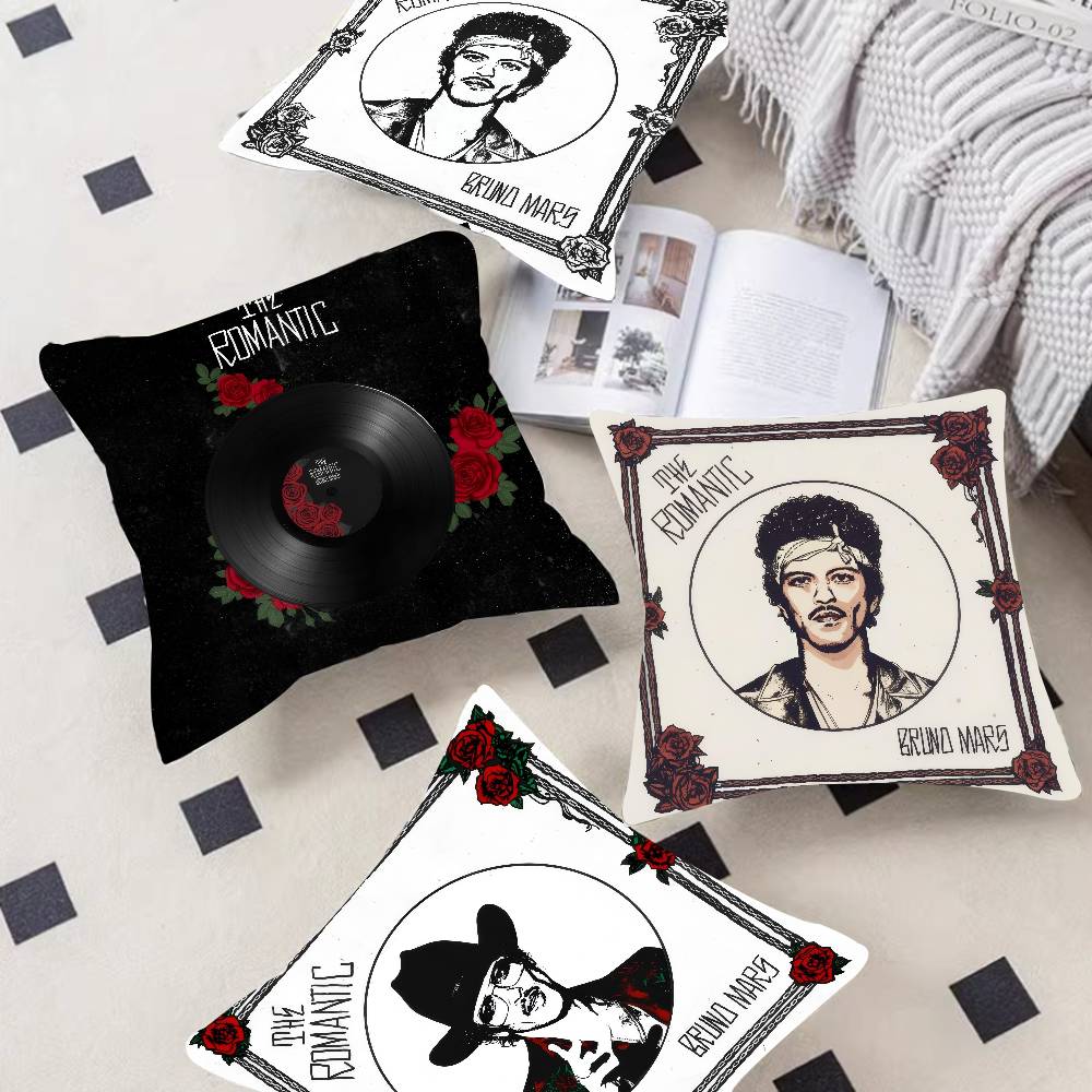 Singer Bruno Mars The Romantic Cushion Cover Decorative Pillow Sofa Home Decor Case Pillow Cases