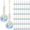 48-Piece Teardrop Crystal Prism Pendant Set for Chandelier, Wedding, and Christmas Party Decoration