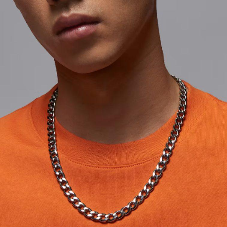 Jordan Brooklyn T Shirts Men's Seastar Orange/Sail White Crew Neck Moderate HV3895-805