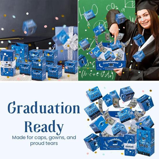 Bouncy Red Envelope Graduation Gift Box with Surprise Pop Up, Bouncy Envelope Gift Box for Graduation, Surprise Exploding Money Box for Graduation