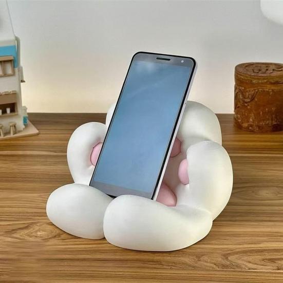 3D Printed Cat Paw Phone Stand Cute Desktop Holder for Mobile Phone & Tablet Creative Gift for Cat Lovers And Office Decor