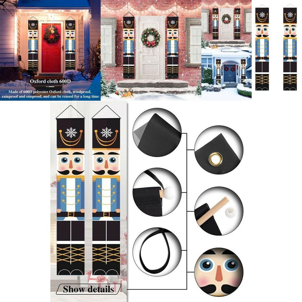 Dekorationer Nötknäpparen Jul Välkomstskylt Banderoll Flagga Vägg Dörrhänge