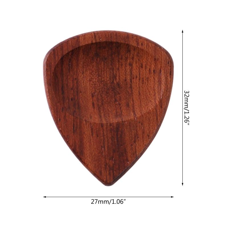 Wood Acoustic Guitar Pick Plectrum Hearted Shape Picks Wood, Handmade, Groove Design,Excellent Gift