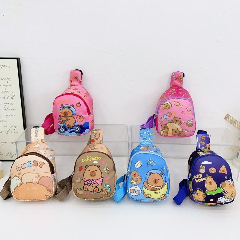 Children Unisex Capybara Cartoon Animal Chest Pack Lightweight Crossbody Bag