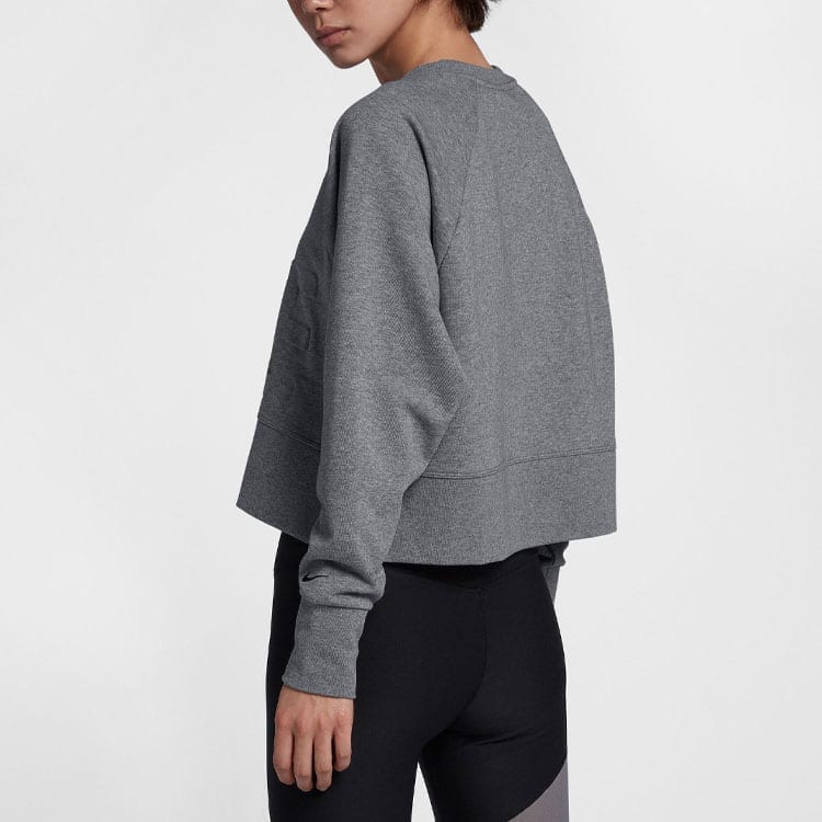 Nike Sweatshirts Women's Gray Crew Neck Moderate Regular AH8437-091