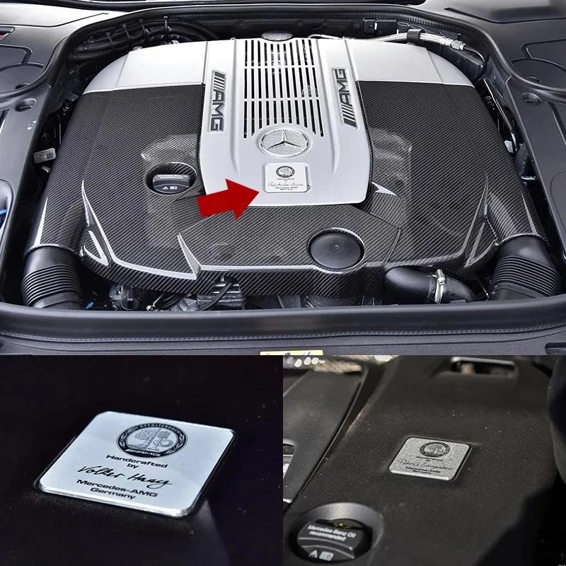 GLC GLB Designer Signature Nameplate Sticker Engine Label Car Sticker For Mercedes Benz AMG GLE GLS CLS GLC CLA GLA GLK C197 R2