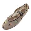 Fashion 2025 Hot Sale Ladies Shoes Shallow Women's Flats Fashion Outdoor Embroidery Daily Buckle Strap Light Best Seller Flat Low Heels