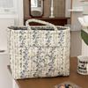Large-Capacity Fabric Laundry Basket with Handles - Quilted, Portable & Durable Linen Hamper for Home Use, Random Floral Print Design