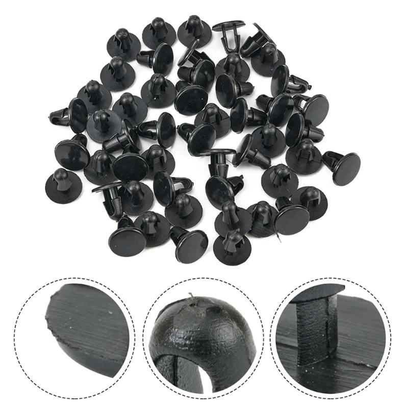 50pcs Car Bumper Buckle Clip Car Fender Fastener Car Trim Panel Engine Cover Retainer Clip Auto Interior Accessories for Toyota