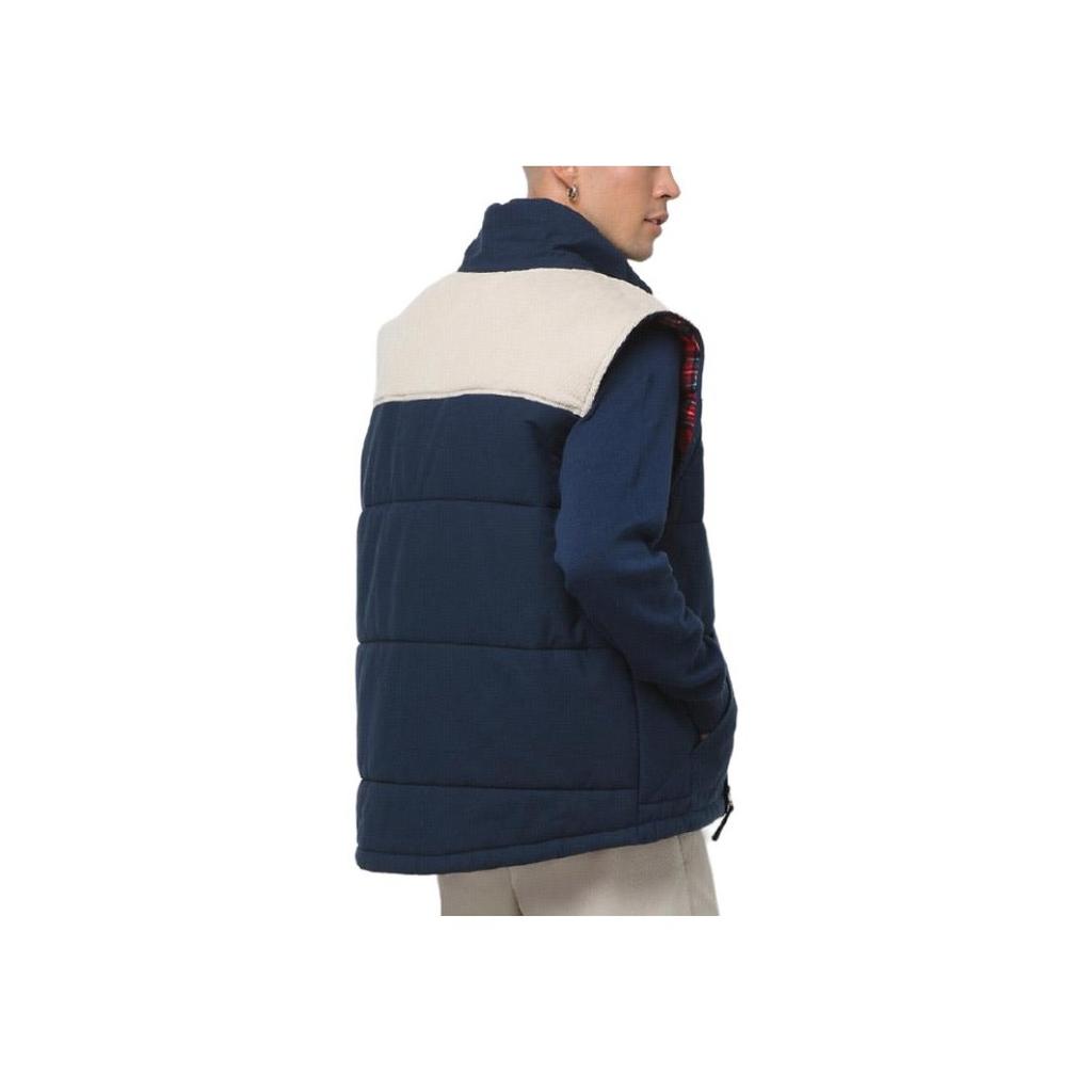 Vans Color Blocked Zip Collar Logo Sleeveless Vest Unisex Vests VN00062ZLKZ