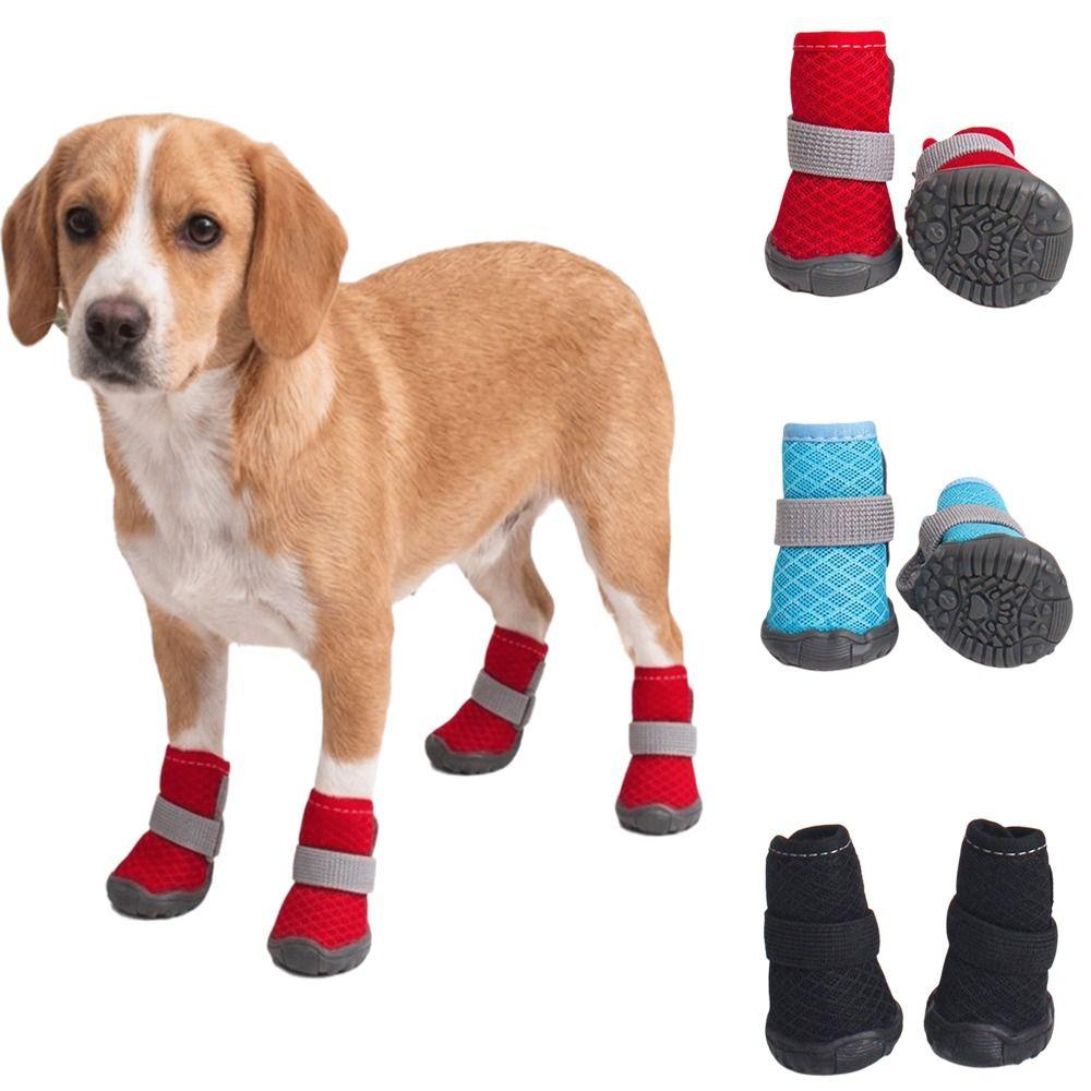Breathable Dog Shoes Wear-resistant Pet Foot Covers Mesh Dog Boots for Small Dogs
