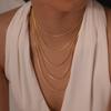 Women's European & American Multi-layer Stainless Steel Gold Necklace - Quanxi Shui NC-1865
